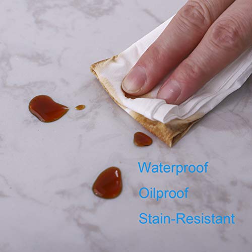 Walrus Clear Round Vinyl Fitted Tablecloth Waterproof Oilcloth Heavy Duty Elasticized Table Cover Elastic Edge Design Plastic Tablecloth Protector for Round Table - size: Best for 40"-44" Round