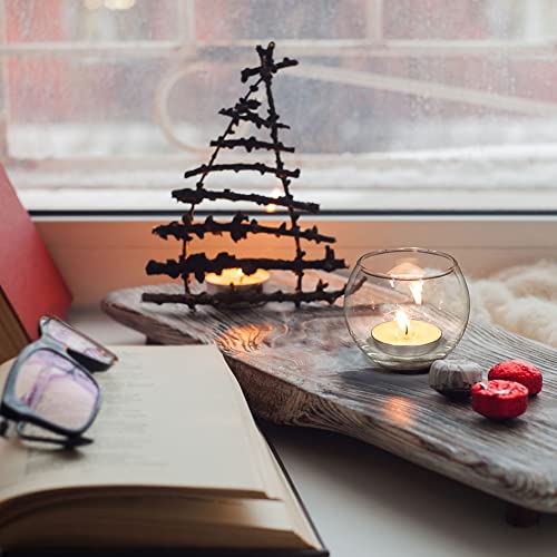 Volens Clear Votive Candle Holders Set of 12, Glass Tealight Candle Holder Bulk for Wedding Decor and Home Decor - color: Transparent