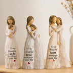 NAN ZAI NAN FANG 3-Piece Set Mother Daughter Figurine 5.5" Gifts for Mom from Daughter Resin Sculpted Hand-Painted Figure Mothers Day Birthday Thanksgiving for Moms Step-Mom Mother-in-Law - style: Mother Daughter Set