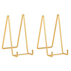 Plate Holder Easel Display Stand - 8 inch Metal Plate Stands for Display - Tabletop Picture Stand - Gold Iron Easels for Display Pictures | Photo Frames | Book | Decorative Plates | Plaque -2 Pack - size: 8 inch-2