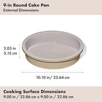 OXO Good Grips Non-Stick Pro Ceramic Coated Metal Bakeware 9” Round Cake Pan – Biscuit - color: Biscuit, size: 9" Round Cake Pan