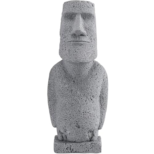 Easter Island Moai Statue - Stone Moai Figurine Decor for Home & Outdoor Garden - 3 (Medium Size) - size: Medium Size