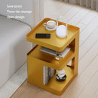 Gold Side Table,Modern end Table with Storage,Unique nightstand,Metal Small Bedside Table,3-Tier Accent Table for Bedroom,Living Room,Small Space,Couch.No Assembly Required - color: Gold