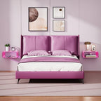 Acrylic Floating Nightstand, Bedside Table, Nightstand Shelf Wall Mounted Bedside Shelf (Pink, Small) - color: Pink