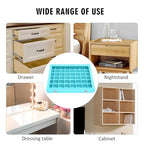 Siveit Velvet Jewelry Tray 48 Grid Jewelry Display Tray Organizer Box with Transparent Lid Rings Earrings Necklaces Pendants Display Box Suitable for Women and Girls (Light Blue) - color: Light Blue