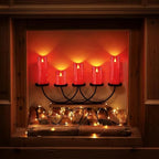 Homemory Christmas Red Flickering Flameless Candles, Battery Operated Acrylic LED Pillar Candles with Remote Control and Timer, Set of 9 - color: Red, 9Pack