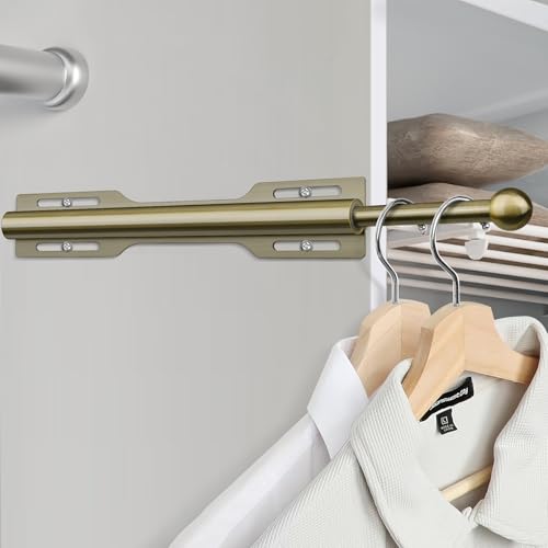 12" Valet Rod for Closet Pull Out (1 Pack, Antique Brass) - color: Antique Brass, size: 1 Pack