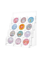Acrylic Sticker Display Stand, Sticker Holder Display for Vendor Events, Card Rack Display Stand, Portable Display Rack - size: Three Rows