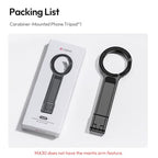 ULANZI MA30 Magnetic Phone Tripod Stand for iPhone - Aluminium Maglock Smartphone Mini Tripod Pocket Cell Phone Stand Strong Magnet Quick Mount Compatible with iPhone 17 16 15 14 13 12 Series, Black - color: Black