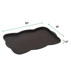 Superio Shoe & Boot Tray for Entryway, All Season Indoor and Outdoor Waterproof Mat for Snow and Mud, Heavy Duty Black Shoe Tray, Multi-Purpose: Pet Food, Under Sink Mat, Garden, All-Weather Use