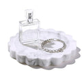 Round Marble Tray with Scalloped Edge, Natural Small Marble Tray for Decorative Jewelry Candle Lotion - style: Round