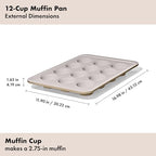 OXO Good Grips Non-Stick Pro Ceramic Coated Metal Bakeware 12 Cup Muffin Pan – Biscuit - color: Biscuit, size: Muffin Pan