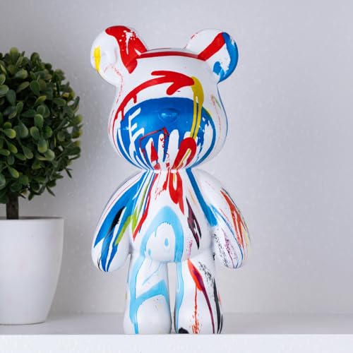 Bear Sculpture, Resin Animal Statue for Home Decor, Abstract Bear Decor for Office, Living Room, Bedroom on Table, Shelf, TV Cabinet (Modern Decor) - color: Modern Decor