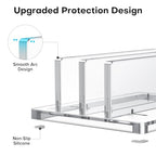 OMOTON Vertical Laptop Stand for Desk, Acrylic Dual Laptop Holder Desktop Clear Adjustable Dock for MacBook Pro Air, HP, All Gaming Laptops up to 17” (Clear, Dual Slot) - size: Dual-Clear