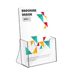 NIUBEE 2 Pack 8.5'' x 5.5'' Acrylic Bi-fold Brochure Holder,Clear Plastic Counter top Flyer Organizers - size: 8.5" x 5.5", style: 2 Pack
