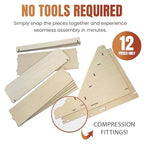 Wooden Portable Retail Table Display Stand Countertop 3 Step Riser Craft Shows, Farmers Markets Tradeshows |No Hardware Assembly Flat Pack Soap Display CBD Jewelry Spices Cups Tumblers Coasters