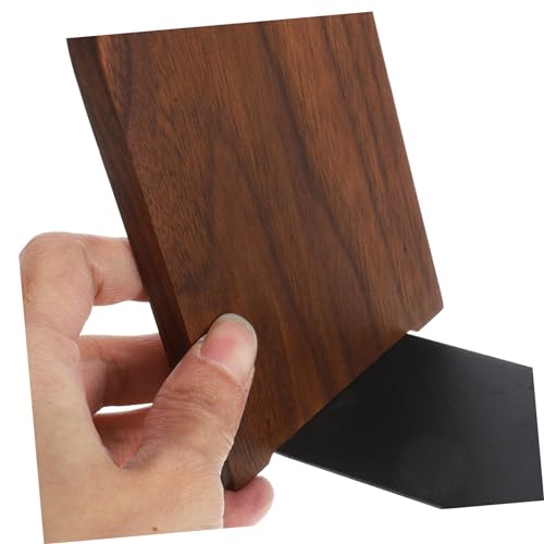 NUOBESTY Elegant Desktop Bookends Minimalist Reading Stand Book Organizer for Home Office Walnut Stylish File Holder to Keep Books and Documents Organized
