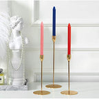 Beeswax Handmade Taper Candles, 7 Pair Red Color, 9 Inch Smokeless Dripless Wax Candles, Beeswax Candle for Home Gift Ideas - color: Red