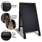Better Office Products Magnetic A-Frame Chalkboard Sign, Extra Large 20" x 40", Standing Chalkboard Easel, Deluxe Set with Multiple Accessories, Outdoor Sidewalk Sandwich Board Sign,(Black) - style: Black