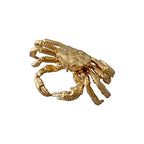 Gold Crab Sculpture Solid Metal Ornament Mini Crab Figurine for Home Office Garden Desktop Decor (Crab) - style: Crab