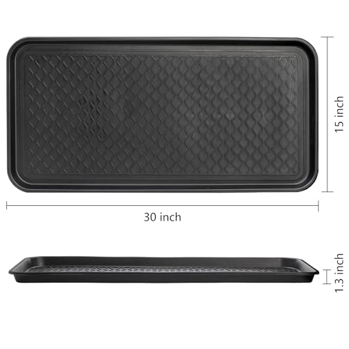 Fasmov 3 Pack Utility Boot Tray Mat Multi-Purpose Anti-Slip Tray Mat Boots, Dog Food Bowls, Gardening, Laundry, Kitchen, Garage, Entryway, 30 x 15 inches