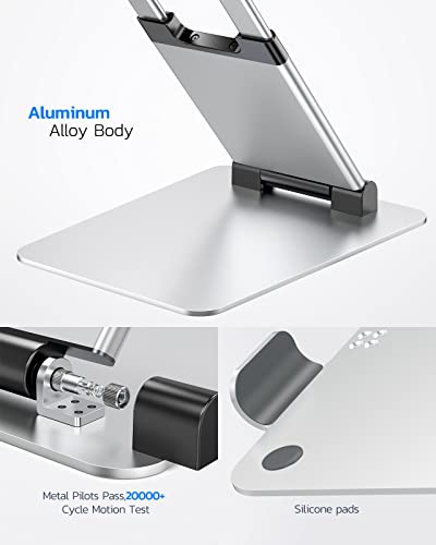 Nulaxy Laptop Stand, Ergonomic Sit to Stand Laptop Holder Convertor, Adjustable Height from 2.1" to 13.8", Supports up to 22lbs, Compatible with MacBook, All Laptops Tablets 11-17" - Silver - color: C-Silver