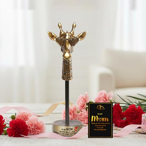Gifts for Mom from Daughter Son, Mothers Day Birthday Gift for Mom, Funny Emotional Present Exquisite Handmade Giraffe to Mommy Mother in Law Bonus Step Mothers - style: TO MY MOM
