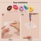 Suneerplay Donut Stand Acrylic 4 Pack, Clear Bagel Holder Stand, Donut Tower Stand, Donut Display Stand for Dessert Table, Doughnut Holder for Birthday, Wedding, Baby Shower, Christmas, Party