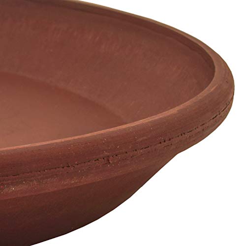 PSW Pot Collection AP30TC 12-inch Plastic/Stone/Wood Composite Plant Saucer Drip Tray – No Drainage Hole (Drillable), Reusable Indoor/Outer Water Tray, Terra Cotta Color - color: Terra Cotta, size: 12-Inch