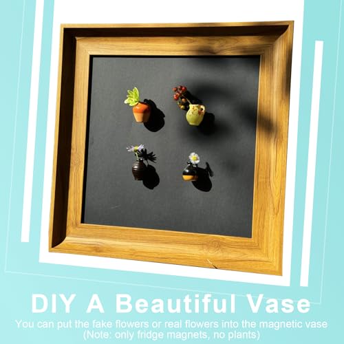 Mini Ceramic Vase Magnets for Fridge, Flower Vase Refrigerator Magnet, Tiny Magnetic Vases Decorative, Cute Kitchen Decor for Her, Mother’s Day, Birthday, Housewarming (8pc) - color: 8pc