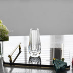 Small Crystal Flower Bud Vase Decorative Vase for Home or Dinner Table Outline Dimensions W2.8 x H5.9 with Gift Box - size: 7x15cm