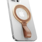 andobil [2026 Premium Leather] Magnetic Phone Grip for MagSafe [Longest Durable] Adjustable Phone Ring Kickstand with Leather Loop Compatible with MagSafe Accessories&iPhone 17 Air 16 15 14 13 Pro Max - color: brown