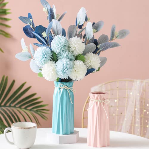Arawat Ceramic Pink Vase Flower Vase for Home Decor Modern Style 9.5 inch Tall Vase for Table Shelf Home Decor Vase for Fireplace Bedroom Kitchen Living Room Wedding Office Desk Birthday Gifts - color: 9.5 Inch Tall Pink Ceramic Vase for Home Decor