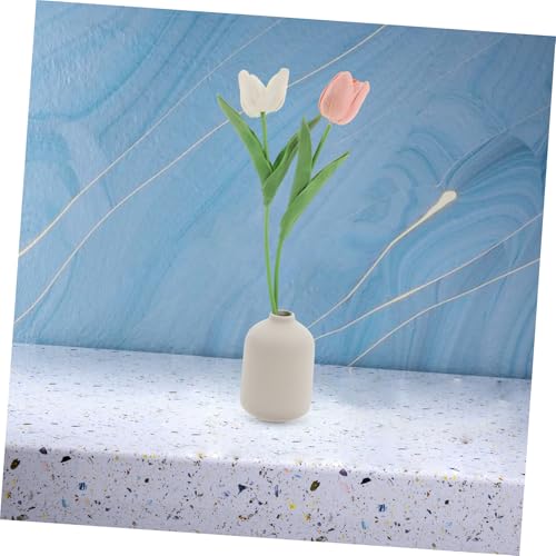 Cabilock Modern Ceramic Vase for Home Decor Minimalist Aesthetic Flower Vase for Living Room Bedroom and Centerpieces Chic Matte Finish for Elegant Flower Arrangements