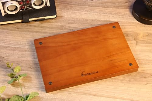Shinpuru Wooden Valet Tray for Men, Nightstand Organizer with Leather Inlay, EDC Essentials Catchall Tray for Keys, Phone, Wallet, Watch, Earbuds - Bedside Desk Entryway Tray (Wood-Full) - color: Brown-F