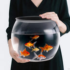 Geelin 3 Gallon Plastic Fish Tank Large Bowl Shatterproof with Crystal Clear Clarity for Terrarium, Flower Vase Centerpiece Gift for Fish Lovers (Round) - size: 3 Gallon, style: Round