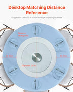 VEVOR 20 in Glass Lazy Susan Turntable, 360° Rotation Round Clear Tabletop Rotating Tray, Tempered Glass Dining Table Centerpiece, Smooth and Silent Spin, for Family Gatherings, Banquets & Weddings - size: 20 "