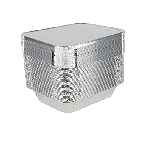 9x13 Aluminum Trays with Lids (10 Pack) – Disposable Half Size Deep Pans for Cooking, Storage, BBQ, Grilling, Catering, Stock Your Home - size: 10 Pack w/ Lids