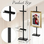 Adjustable Tabletop Stand for Frames, Stand Table Easels for Display Up to 28" H, Metal Picture Frame Holder Stands for Photo Picture Frame Artwork(Black)