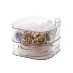 FABROK 2-Layer Girls Hair Accessories Organizer, Large Rotating Vanity Storage Container for Headbands, Scrunchies, Clips, Plastic Women Hair Ties Holder, Makeup Brush Box - size: 2-Layer