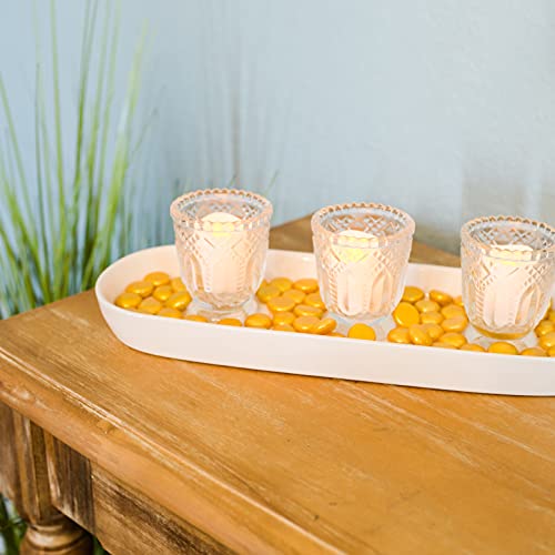 Galashield Flat Glass Marbles for Vases Gold Glass Gems Beads Pebbles Vase Filler (1 LB, Approx. 105 PCS) - color: Gold, size: 1 LB