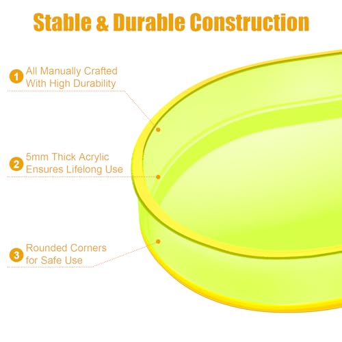 Acrylic Decorative Vanity Tray Perfume Jewelry Trinket Tray for Bathroom Counter Soap Toilet Tank Sink Small Candle Catch All Organizer, 12.6x6.3 Inches, Neon Green - color: Neon Green