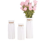 White Ceramic Vase-Flower Vase Dried Flower Vase for Modern Home Decor, Fit for Foyer Living Room Fireplace Bedroom Kitchen,Decent Gift, 8.27" H