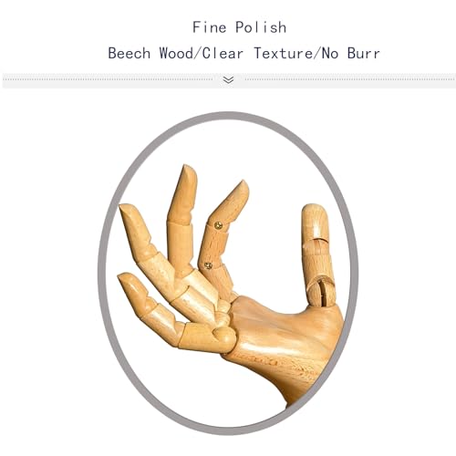 Mannequin,Mannequin Hand,Hand Model,Hand Mannequin for Nails,Drawing Mannequin,Wooden Hand,Wooden Mannequin,Wood Hand,Hand Model for Drawing,Female Hand of Right. - color: Female_right 7.5 in
