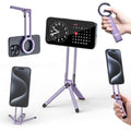 ULANZI MA30 Magnetic Phone Tripod Stand for iPhone, Aluminium Maglock Smartphone Mini Tripod Pocket Cell Phone Stand Strong Magnet Compatible with iPhone 17 16 15 14 13 12 Series, Lavender - color: Lavender