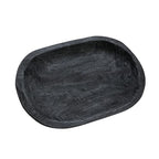Bloomingville Hand-Carved Paulownia Wood Bowl, Black - color: Black
