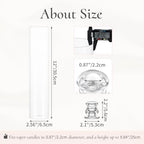 Glass Hurricane Candle Holder: 12" Tall Candlestick Holder Bulk with Cylinder Windproof Cover Set of 6 Clear Taper Candle Holders for Wedding Party Birthday Christmas Decor - size: 12" H - 6 Pcs