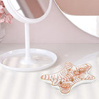 Trycooling Hand Painted Tiger Skin Ceramic Jewelry Dish Small Jewelry Rack Tray Rings Bracelets Earrings Trays Holder (Pink) - color: Pink