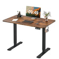 Furmax Electric Height Adjustable Standing Desk Large 40 x 24 Inches Sit Stand up Desk Home Office Computer Desk Memory Preset with T-Shaped Metal Bracke, Brown - color: Brown, size: 40 Inch