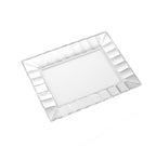 Barski Glass Tray – Rectangular Serving Platter 8.75" L x 6.75" W – Clear Glass – Elegant Tableware for Appetizers, Desserts, Snacks – Made in Europe